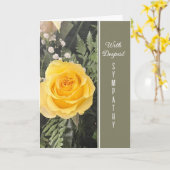Deepest Sympathy yellow rose greeting Karte (Gelbe Blume)