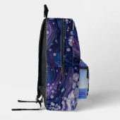 DeepPurpleCosmicMarble Bedruckter Rucksack (Links)