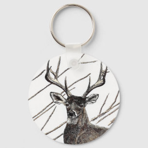 Deer 2.25" Basic Button Schlüsselanhänger