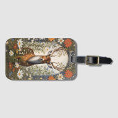 Deer Amid Daisy Blume Gepäckanhänger (Vorderseite (Horizontal))