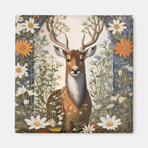 Deer Amid Daisy Blume Magnet