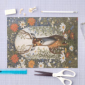 Deer Amid Daisy Blume Seidenpapier (Handwerk)