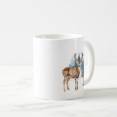 Deer and doe with snowy pine tree kaffeetasse (VorderseiteRechts)
