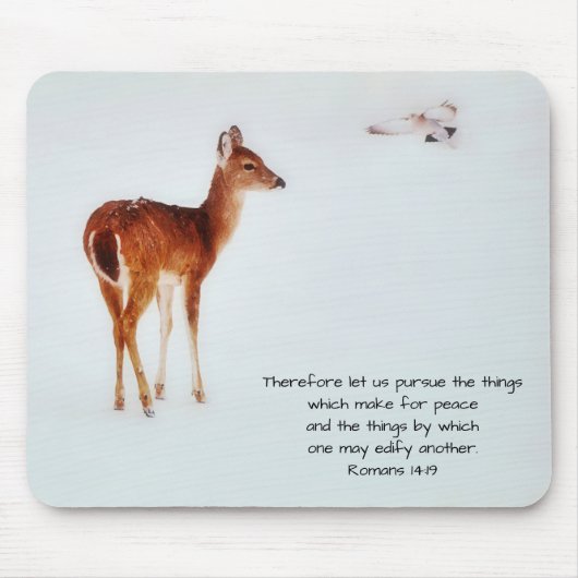 Deer and Dove Faith Bible Verse Mouse Pad Mousepad (Vorne)