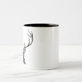 Deer Animal Antlers Nature Wildlife Horns Head Zweifarbige Tasse (Mittel)