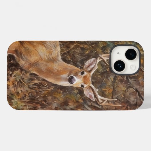Deer Antler Buck Wild Deer Art Phone Case (Rückseite (Horizontal))