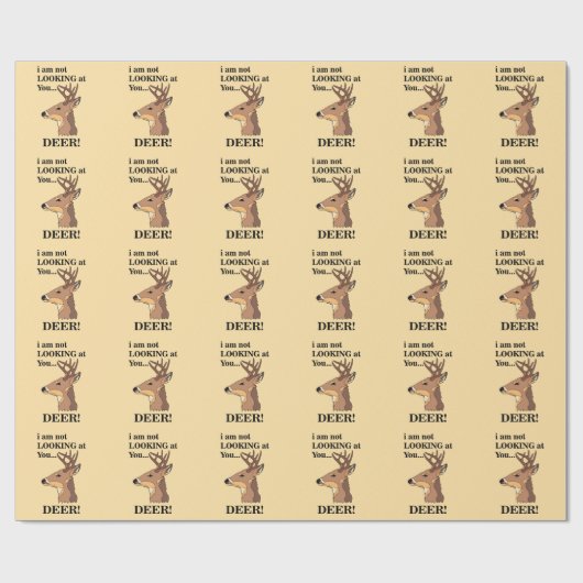 Deer Antler Funny Geschenkpapier (Flach)
