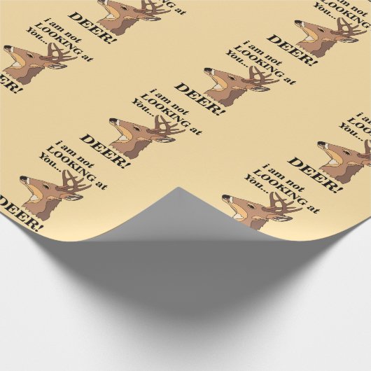 Deer Antler Funny Geschenkpapier (Ecke)
