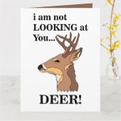 Deer Antler Funny Karte (Gelbe Blume)