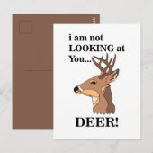 Deer Antler Funny Postkarte (Vorne/Hinten)