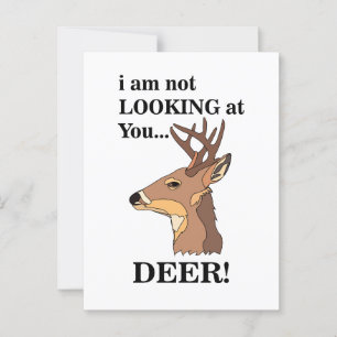 Deer Antler Funny Postkarte