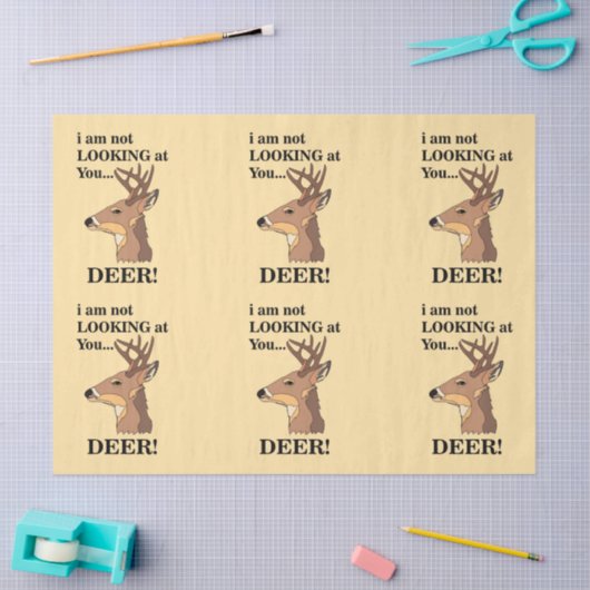 Deer Antler Funny Seidenpapier (Basteln)
