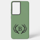 Deer Antler Monogram Samsung Galaxy Hülle (Rückseite)