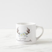 DEER ANTLER Rustikale Sage Green Gastgeschenk Hoch Espressotasse (Rechts)