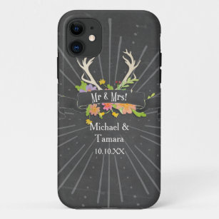 Deer Antler Wildblume Sternexplosion Rustic Mr. an iPhone 11 Hülle