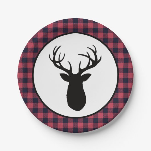 Deer Antler Wilderness Mountain Pappteller (Vorderseite)