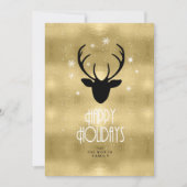 Deer Antlers Arrows Christmas Foto Gold ID861 Ankündigung (Vorderseite)