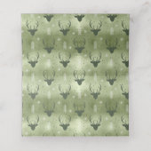 Deer Antlers Arrows Christmas Green ID861 Platzkarte (Innenseite Aufgefaltet)