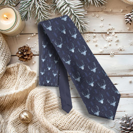 Deer Antlers Arrows Christmas Muster V2 Bl ID861 Krawatte