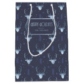 Deer Antlers Arrows Christmas Muster V2 Bl ID861 Mittlere Geschenktüte (Vorderseite)