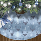 Deer Antlers Arrows Christmas Pattern Blue ID861 Polyester Weihnachtsbaumdecke