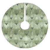 Deer Antlers Arrows Christmas Pattern Green ID861 Polyester Weihnachtsbaumdecke (Vorderseite)