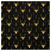 Deer Antlers Arrows Christmas Pattern V2 Gld ID861 Stoff (Muster)
