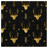 Deer Antlers Arrows Christmas Pattern V2 Gld ID861 Stoff (Nahaufnahme)