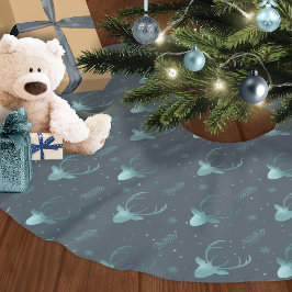 Deer Antlers Arrows Christmas Pattern V2 Tl ID861 Polyester Weihnachtsbaumdecke