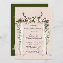 Deer Antlers Canopy Bridesmaids Luncheon Invites