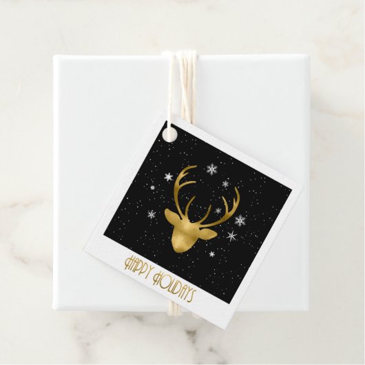 Deer Antlers Christmas Gold ID861 Geschenkanhänger (Beispiel)