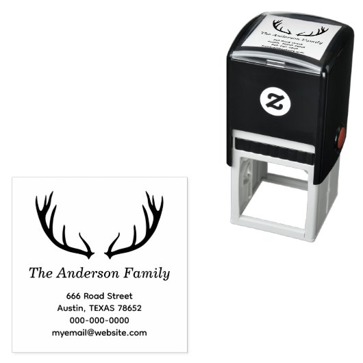 Deer Antlers Permastempel (Beispiel)