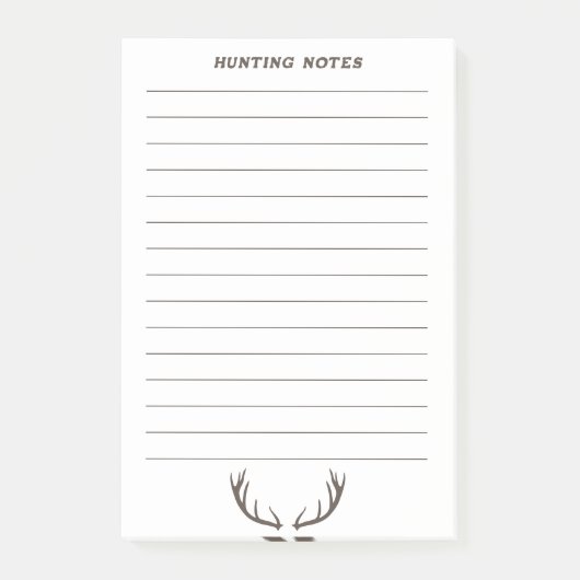 Deer Antlers Post-it Klebezettel (Vorderseite)