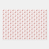 Deer Antlers Rustic Tartan Red Geschenkpapier Set (Vorderseite 2)