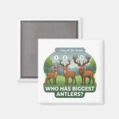 Deer Antlers Size Comparison Magnet (Vorderseite/Rückseite)