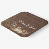 Deer Antlers Wedding Bouquet Pappteller (Gewinkelt)