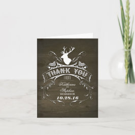 Deer Antlers Wedding danke Karten