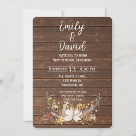 Deer Antlers Wedding Vow Renewal Einladung
