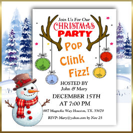 Deer Antlers Weihnachtseinladung Einladung