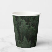 Deer Antlers Woodland Pine Tree Forest Wedding Pappbecher (Rückseite)