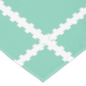Deer Aqua Peace Joy Wreath Tablecloth Tischdecke (Schrägansicht)
