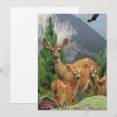 Deer ARt Einladung (Vorne/Hinten)