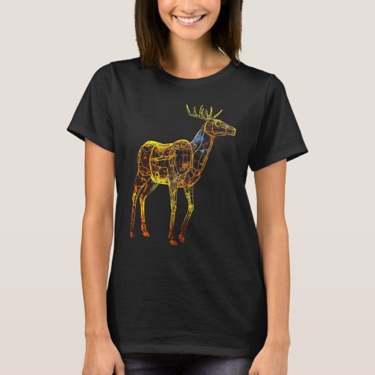 Deer artwork motif  animal deer T-Shirt (Vorderseite)