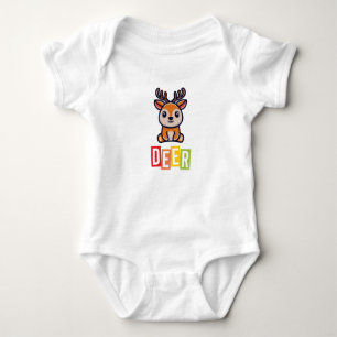Deer Baby Jersey Bodysuit Strampler