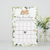 Deer Baby Shower Bingo Game (Stehend Vorderseite)