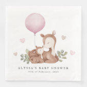 Deer Baby Shower Napkins Serviette (Vorderseite)