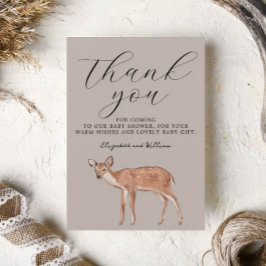 Deer Baby Shower Thank You Card Dankeskarte