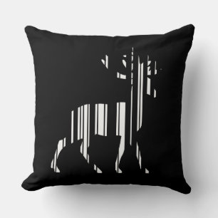 DEER BAR CODE Strichcode-Muster Kissen