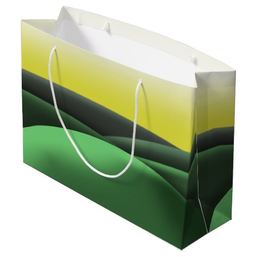 Deer Birthday Große Geschenktüte (Rückseite Schrägansicht)