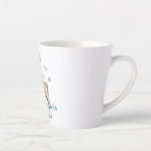 Deer Blue Bow Snowflakes Christmas Milchtasse (Rechts)